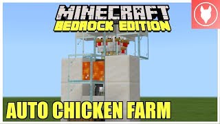 Minecraft Bedrock  The Smallest Automatic Chicken Farm Tutorial Xbox MCPE Windows 10 Switch [upl. by Michaele79]