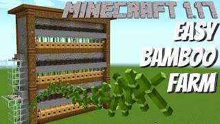 MINECRAFT BAMBOO FARM TUTORIAL  How to build a Bamboo Farm in Minecraft 117 Survival 1000shr [upl. by Niroc]