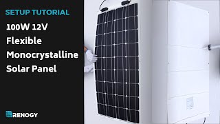 Renogy 100 Watt 12 Volt Flexible Monocrystalline Solar Panel [upl. by Gratia381]