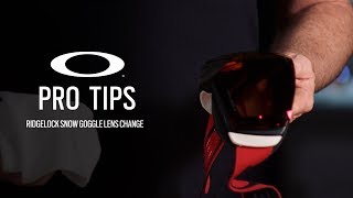 RIDGELOCK SNOW GOGGLE LENS CHANGE  OAKLEY PRO TIPS [upl. by Ventura568]