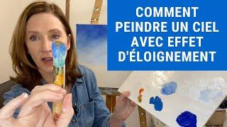 Comment faire un ciel en peinture  Tutoriel peindre un ciel avec leffet de profondeur [upl. by Itoc]