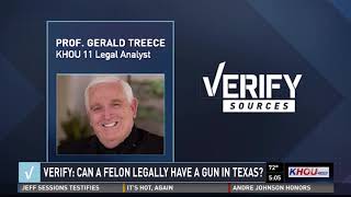 VERIFY Can a felon legally have a firearm in Texas [upl. by Harat]