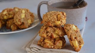 GALLETAS de avena y MANZANA sin azúcar  Galletas SALUDABLES en 5 minutos  Las María Cocinillas [upl. by Hescock]