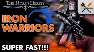 How to Paint Horus Heresy Iron Warriors Space Marines  IV 4th Legion [upl. by Valaree933]