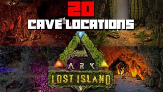 ARK Lost Island  20 Caves  Base Locations For PVP amp PVE New Coords In PINNED Comment [upl. by Niamrahc338]