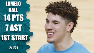 LaMelo Ball makes first career start HIGHLIGHTS  NBA on ESPN [upl. by Wivina]