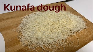 How to make perfect kunafa dough at homeArabic knafeh dough recipe English subtitles added [upl. by Claybourne992]