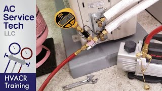 Steps to Vacuum and Charge Refrigerant on a Mini Split Unit [upl. by Aicatsan]