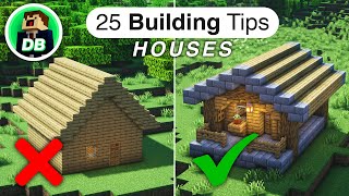 25 Quick Minecraft HouseBase Building Tips [upl. by Gredel142]