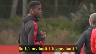 Pogba and Mourinho Argument With Subtitles [upl. by Cardie]