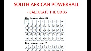 How to Calculate the Odds of Winning South African Powerball  Step by Step Instructions  Tutorial [upl. by Keene]