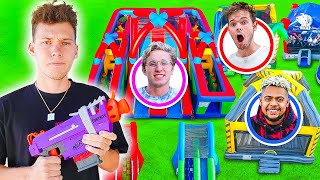 INSANE Nerf Hide and Seek in Inflatable City [upl. by Fusco]