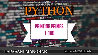 Python ProgramPrime number from 1100 [upl. by Aysa344]