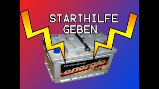 Starthilfe geben und Autobatterie überbrücken [upl. by Maeve778]