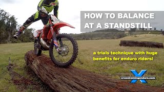 How to balance dirt bikes at a stand still︱Cross Training Enduro [upl. by Alyled]