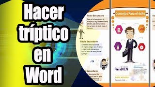 Como hacer un triptico en Word [upl. by Drusie767]