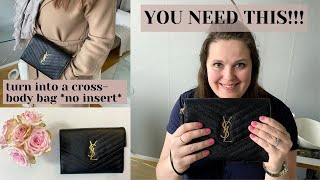 YSL SAINT LAURENT MONOGRAM CLUTCH REVIEW MUSTHAVE  WHAT FITS HOW TO WEAR CROSSBODY [upl. by Kristal]