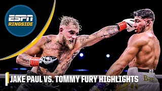 Jake Paul vs Tommy Fury  Highlights  ESPN Ringside [upl. by Enitsirk815]