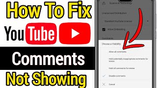 How To Fix YouTube Comments Not Showing Problem  YouTube Not Comment Showing [upl. by Desai492]