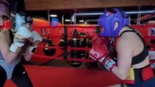 Female boxing sparring at Benavidez gym  esnews boxing [upl. by Yzzik]