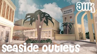 Seaside Outlet Mall Speed Build  ROBLOX BLOXBURG   tour [upl. by Florie]