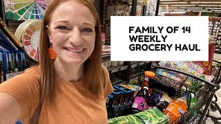 FAMILY OF 14 GROCERY HAUL [upl. by Naveb]