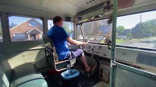 Driving the 1955 Gillig school bus [upl. by Ennagroeg]