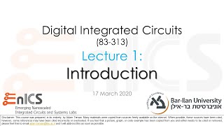 VLSI  Lecture 1a Introduction [upl. by Ybbed]