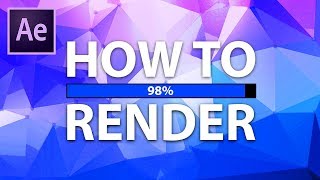 After Effects How To Render Default Rendering Method [upl. by Naillimixam]