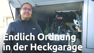 Regalsystem für die Heckgarage im Wohnmobil  Ordnungssystem im Clou Liner [upl. by Nordin]