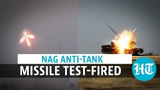 Watch India successfully testfires Nag antitank guided missile [upl. by Ogaitnas]