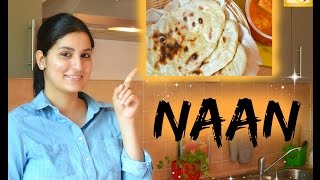 NAAN  Indisches Brot  Fladenbrot aus der Pfanne  indisch Kochen [upl. by Sema]