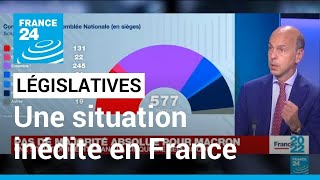 Législatives 2022  une situation inédite sous la Ve République • FRANCE 24 [upl. by North]