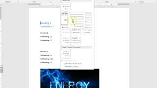 Headings and Subheadings in Word [upl. by Lorusso]