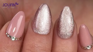 Nailart „Stabile Nagelverlängerung“ mit Jolifin LAVENI Shellac RubberGel  makeup  Tutorial [upl. by Namharludba]