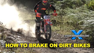 How to brake effectively on dirt bikes︱Cross Training Enduro [upl. by Ssej280]