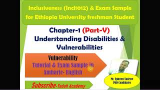 Inclusiveness chapter 1 Part V Tutor in Amharic [upl. by Quita81]