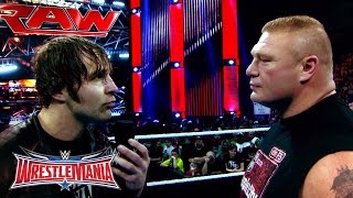 The Road to WrestleMania Brock Lesnar vs Dean Ambrose in a No Holds Barred Street Fight [upl. by Yrrag]