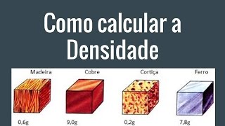 Como Calcular Densidade Massa Volume [upl. by Ayadahs]