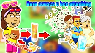 Dora causes a bee attacking by pour the honey to the sunscreenGrounded BIG TIME [upl. by Letnahs]