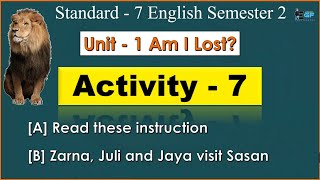 Standard 7 English Sem 2 Unit 1 Activity 7 [upl. by Morocco]