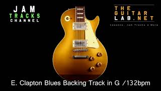 Eric Clapton Style  Blues Shuffle Backing Track in G [upl. by Aisiat]