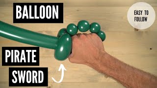 How to Make an Easy Balloon Pirate Sword [upl. by Beal]