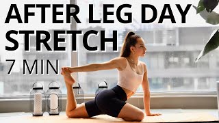 7 MIN AFTER WORKOUT STRETCH  Short amp Efficient Stretch for Leg Days  Daniela Suarez [upl. by Cila]