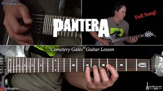 Cemetery Gates Guitar Lesson Full Song  Pantera [upl. by Cathlene]