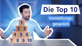 Vorstellungsgespräch die 10 häufigsten Fragen  perfekte Antworten 🚀 [upl. by Odlaumor]