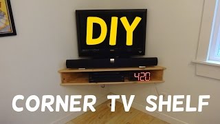 Build this Floating Corner TV Stand [upl. by Rett]