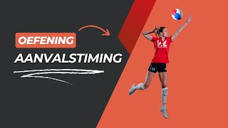 Volleybaloefening Aanvallen Aanvalstiming [upl. by Watson876]