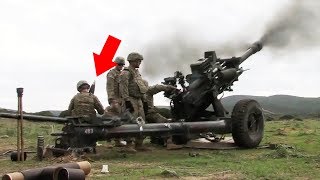 Extremely Powerful M119A3 Howitzer in Action [upl. by Rawde]