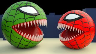 Spider Pacman Vs Red Monster Pacman Part 2 [upl. by Layor]